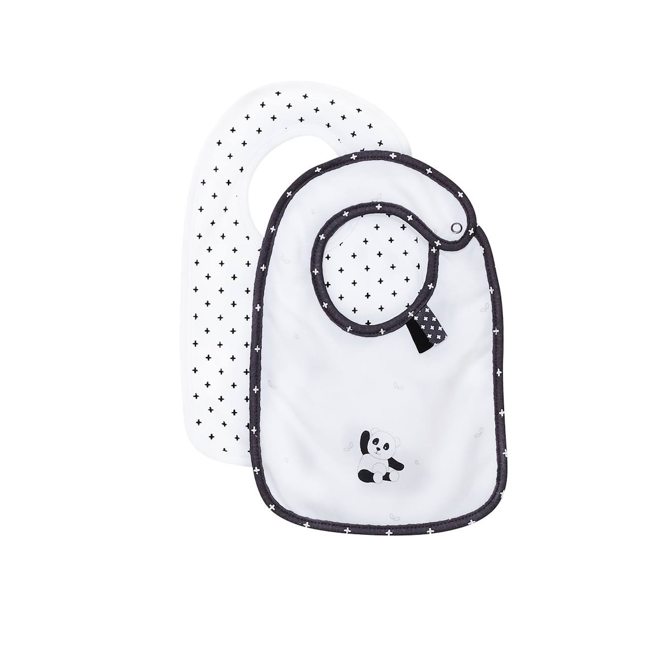 Lot De 2 Bavoirs En Coton Blanc