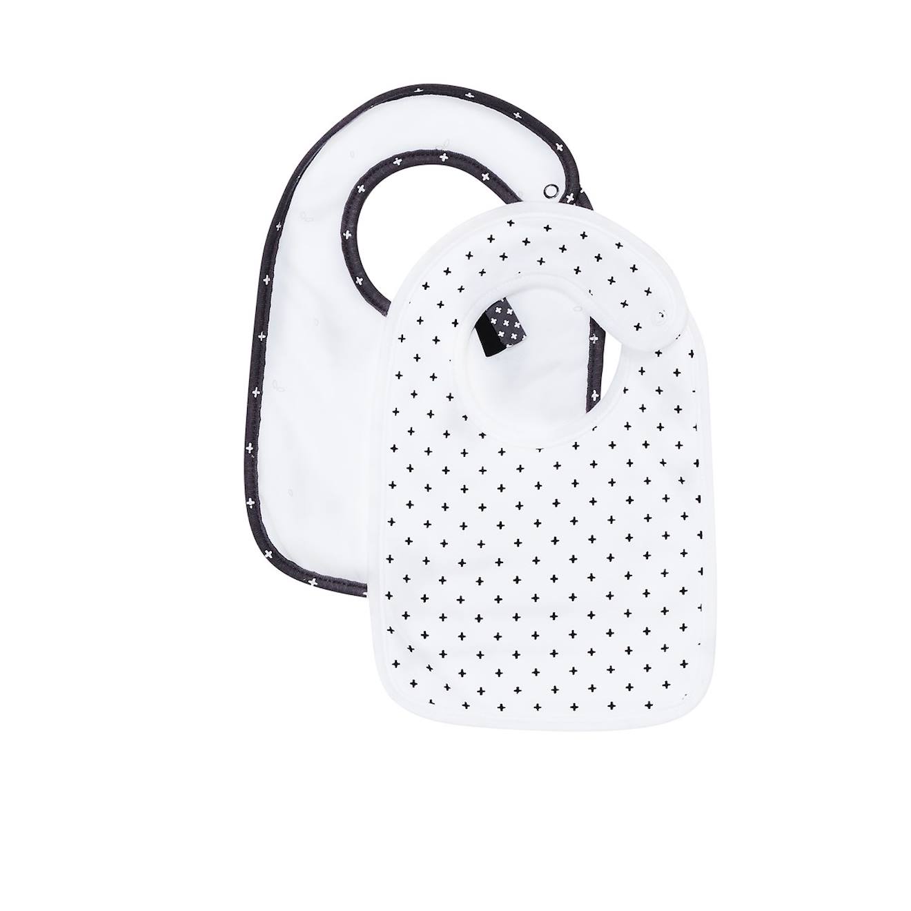 Lot De 2 Bavoirs En Coton - Chao Chao Blanc (Sauthon) - Image 1