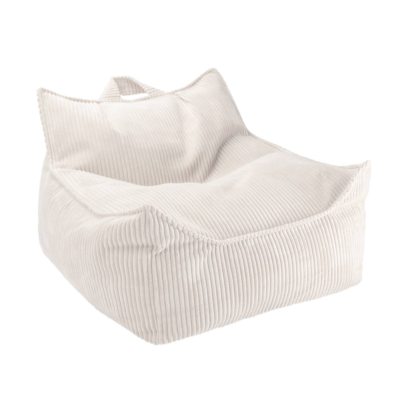 Wigiwama - Pouf Enfant Velours Côtelé Quadro Marshmallow