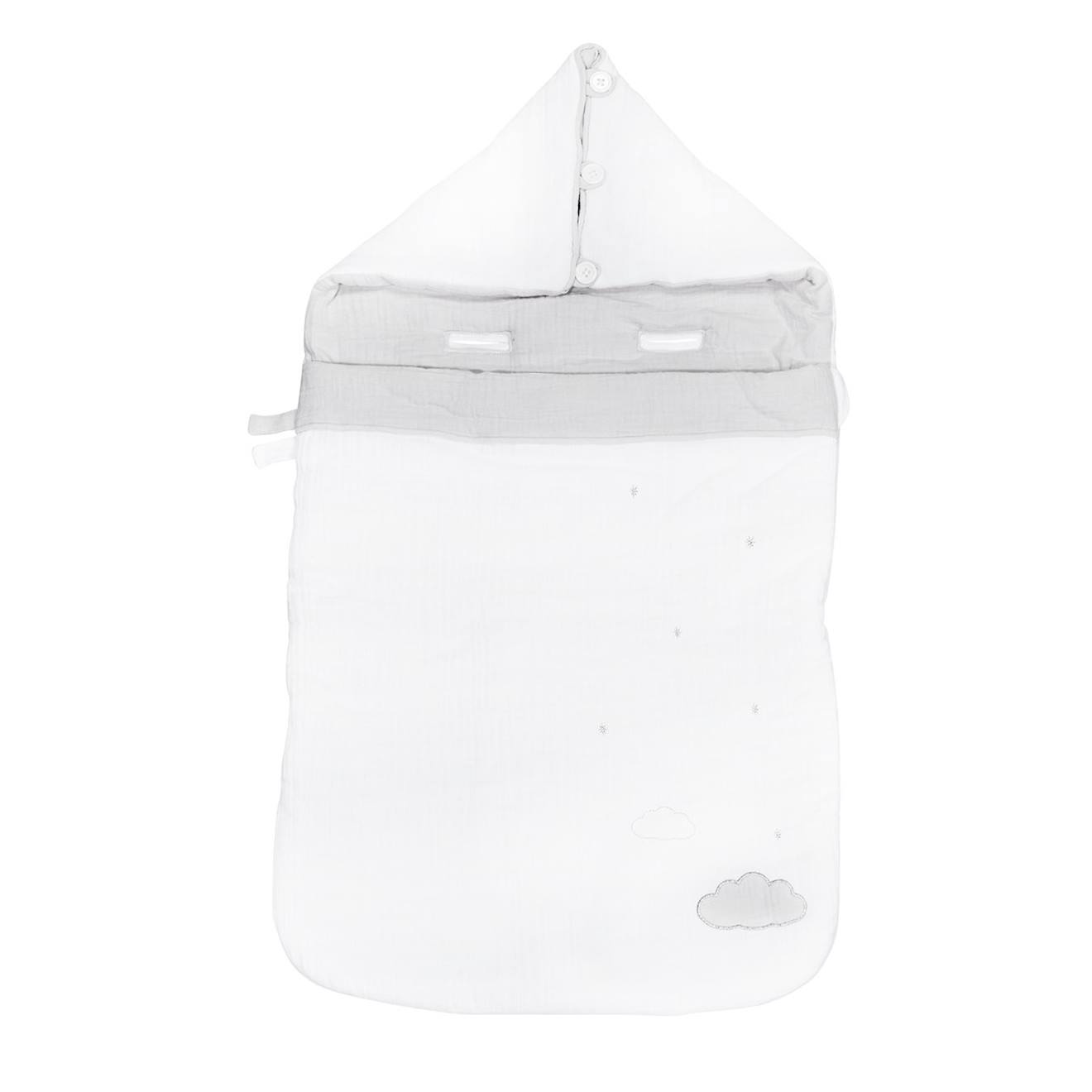Sauthon - Nid D'ange En Coton Blanc/gris