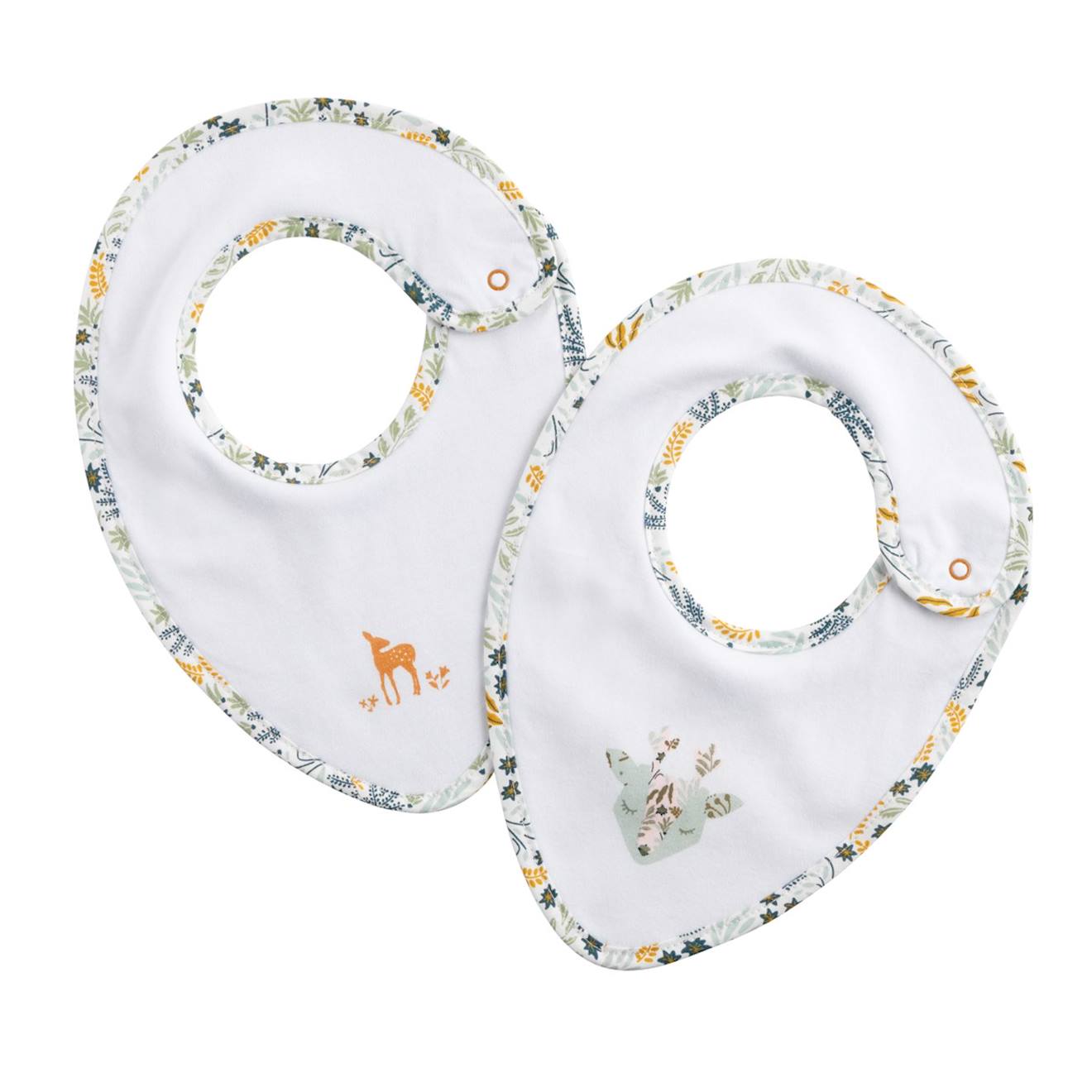 Bavoirs En Coton Blanc