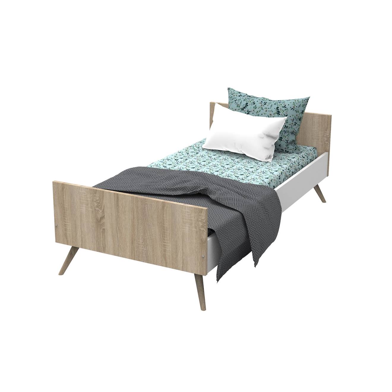 Lit Junior En Bois Marron