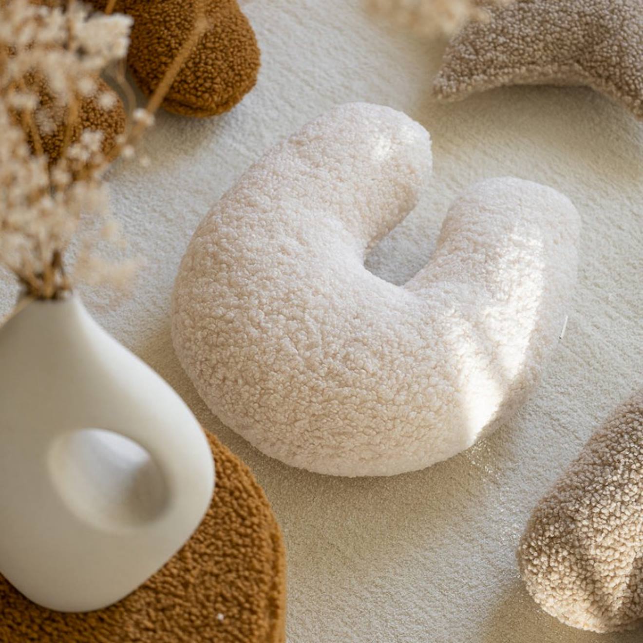 Wigiwama - Coussin Enfant Bouclette Ull Cream White