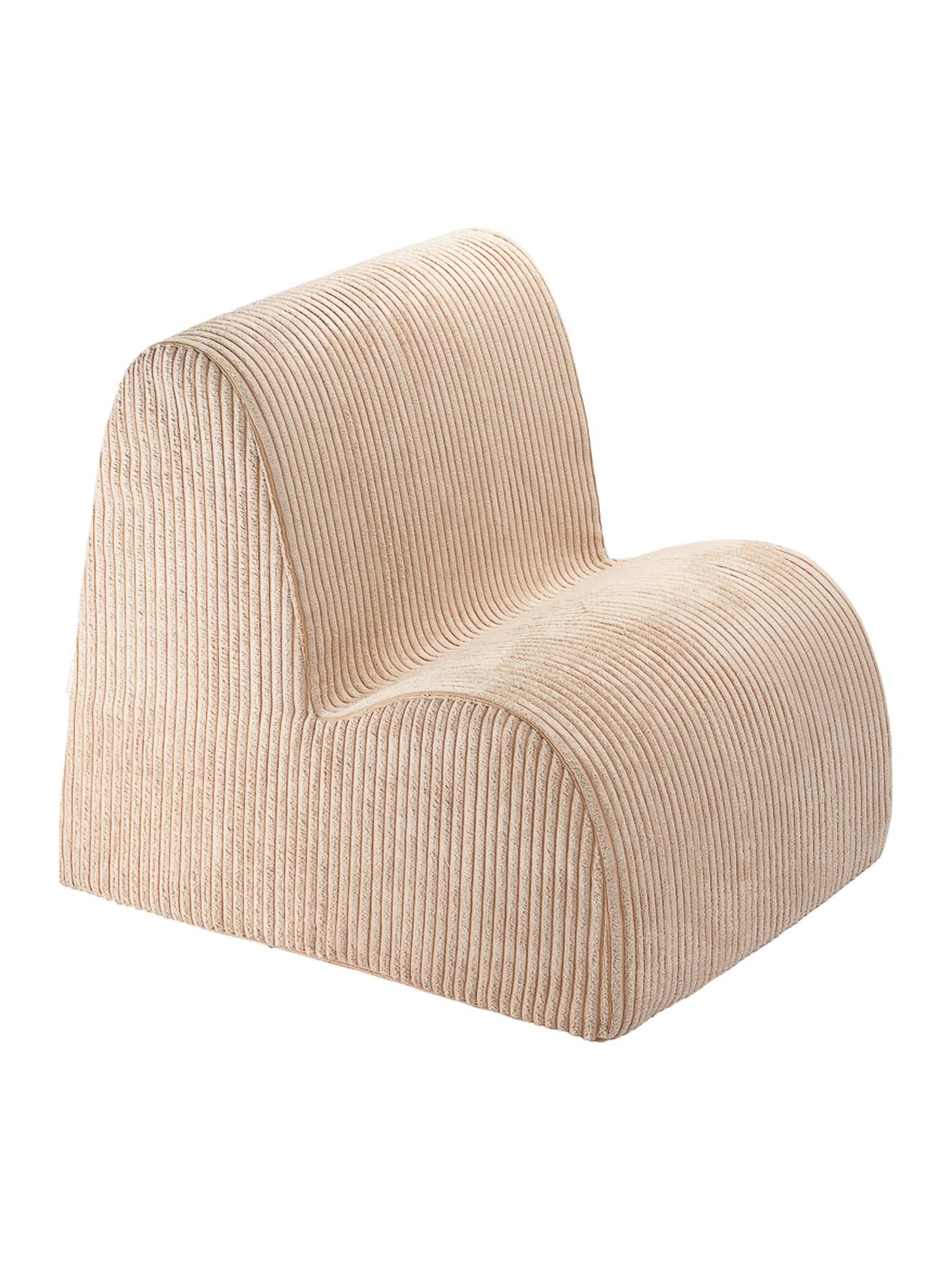 Fauteuil Enfant Velours Côtelé Nube Brun Sugar
