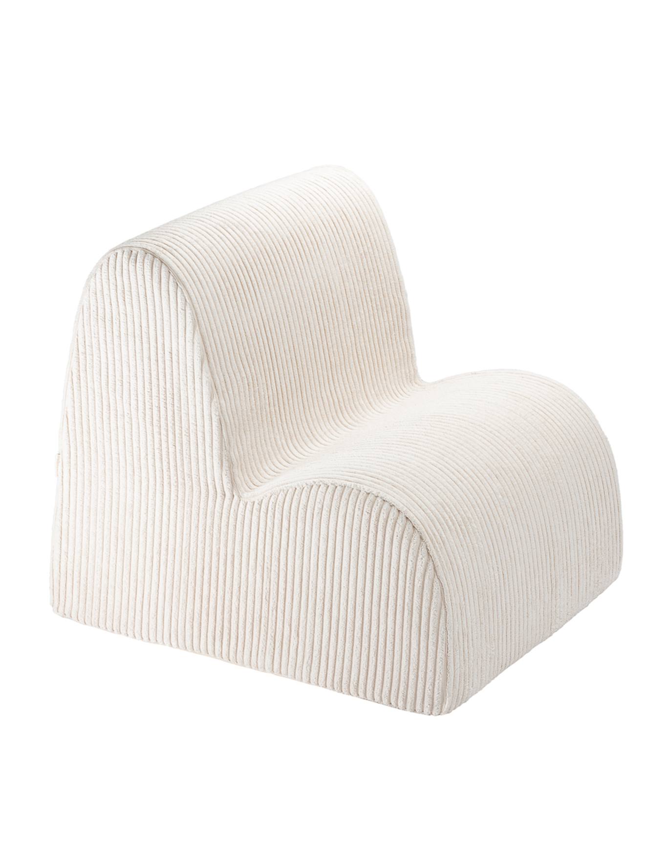 Fauteuil Enfant Velours Côtelé Nube Marshmallow