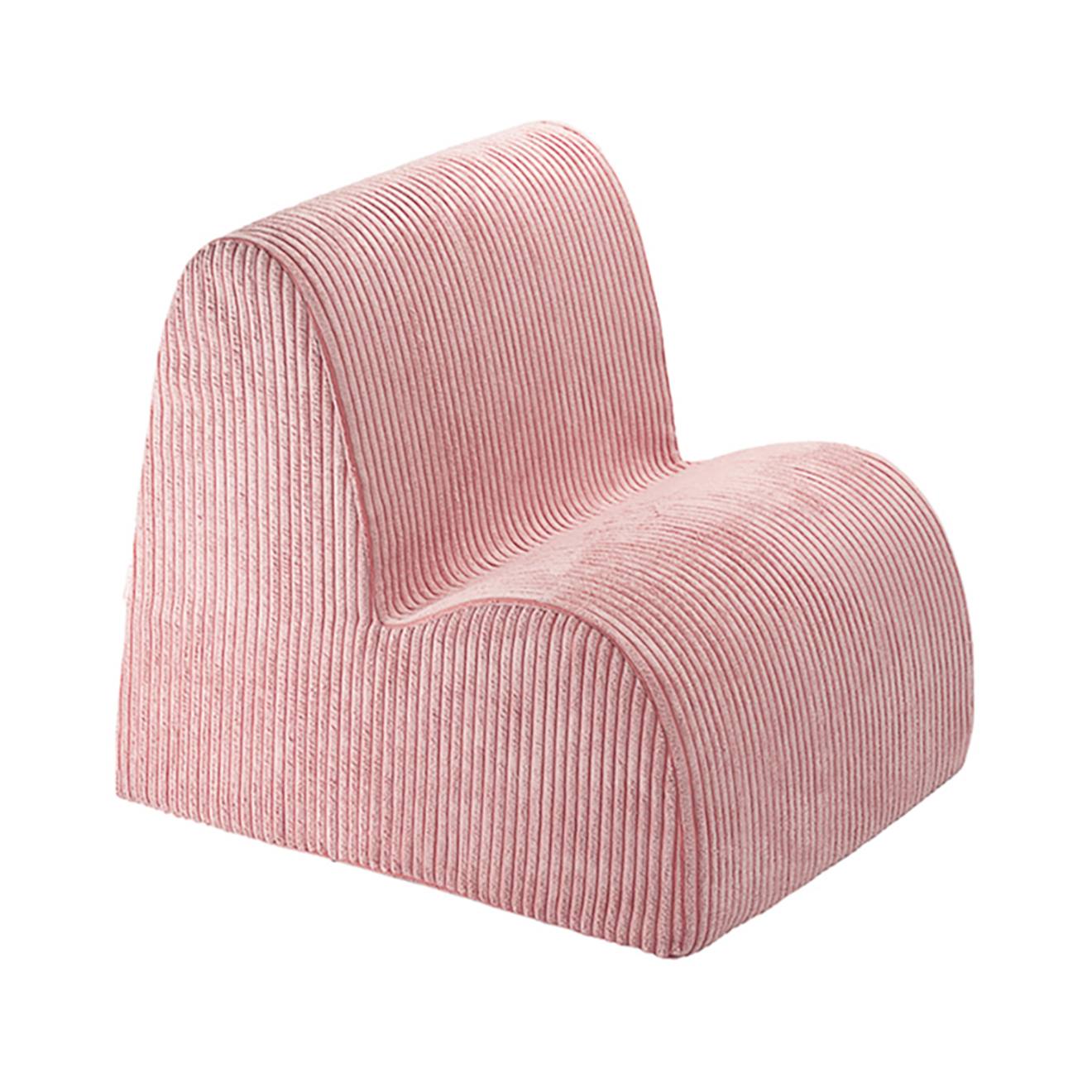 Wigiwama - Fauteuil Enfant Velours Côtelé Nube Pink Mousse