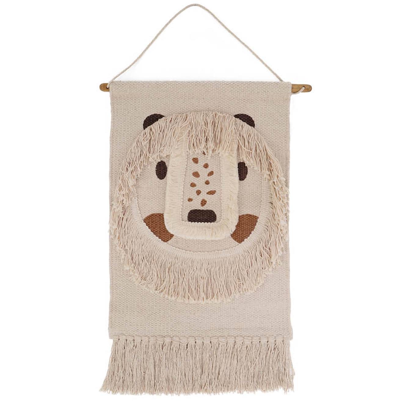 Nattiot - Déco Murale Chambre Enfant Petit Lion Leopold Blanc