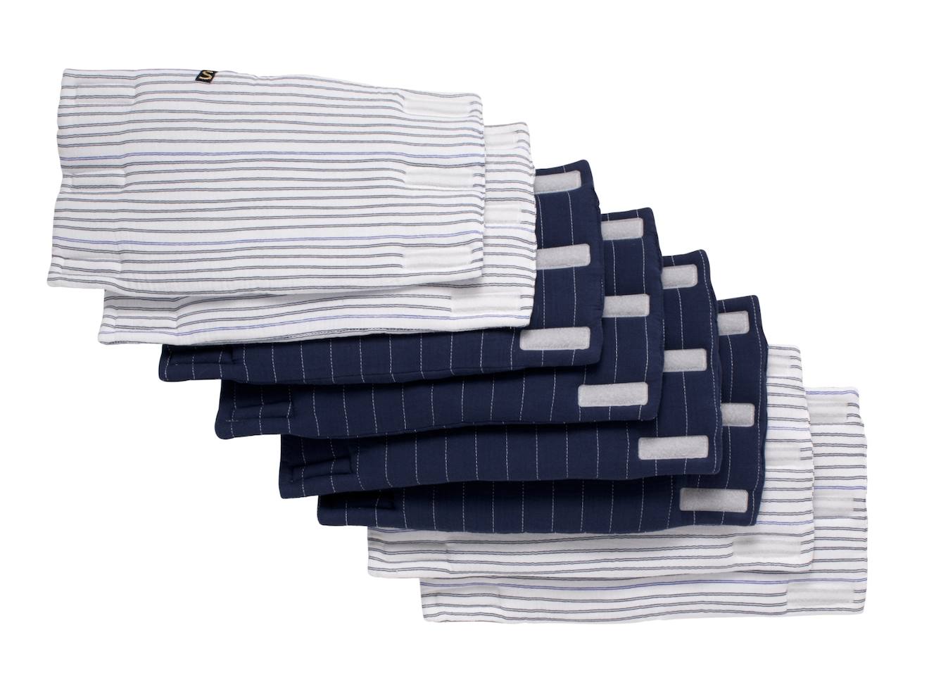 Protections De Barreaux De Lit En Coton Bleu/blanc