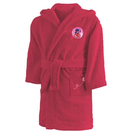 Peignoir enfant à capuche 100% coton, miraculous ladybug sparkle  - vertbaudet enfant