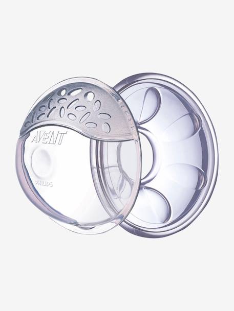 Philips Avent - Lot de 4 coquilles d'allaitement + coussinets Philips AVENT Confort transparent