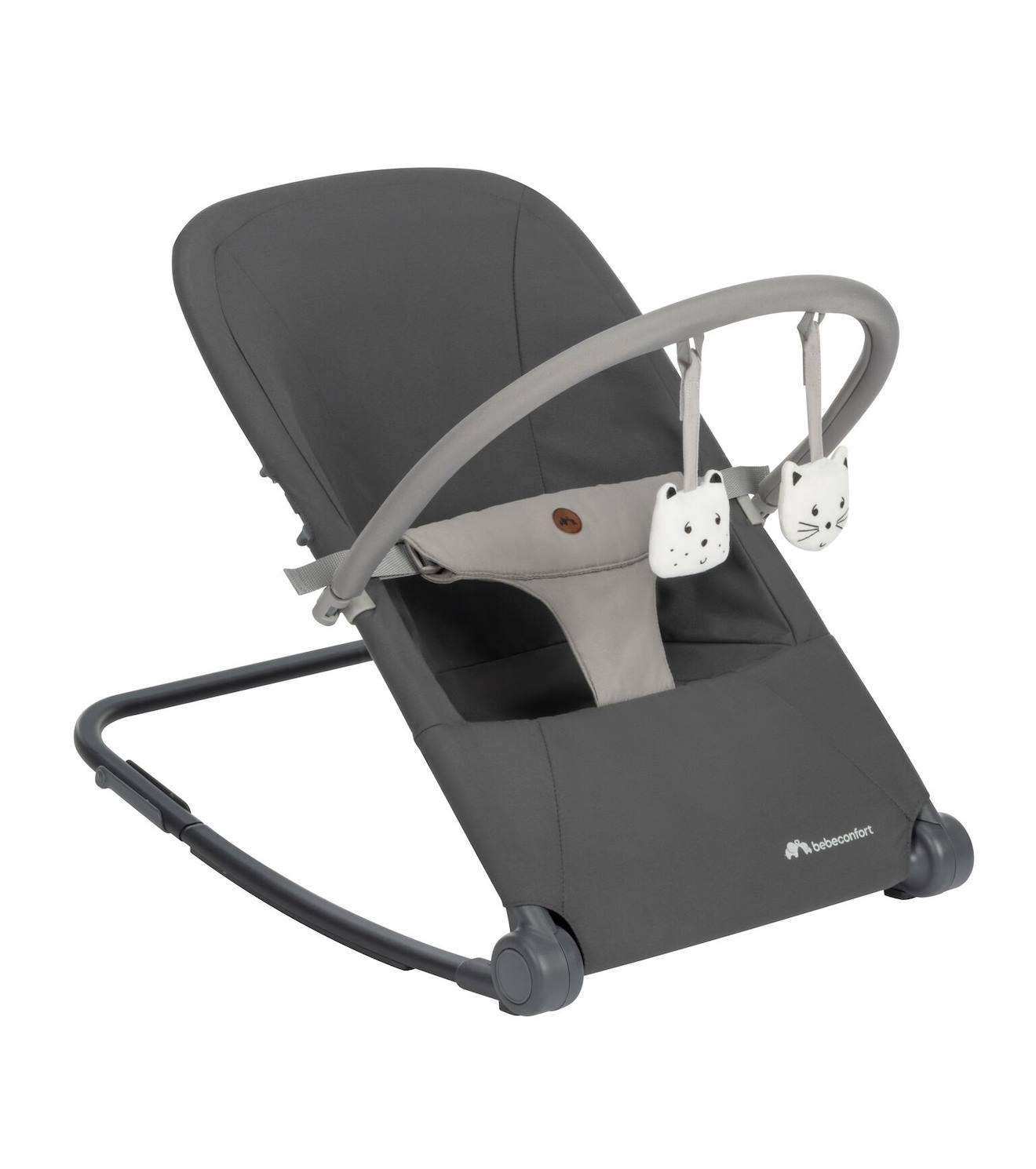 Bébé Confort - Transat Bébé Ultra Compact Aster, Avec Arche Gris Teinté