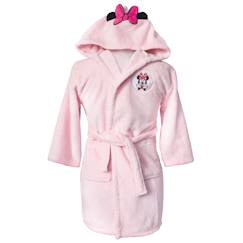 -Robe de chambre brodée à capuche, disney minnie love