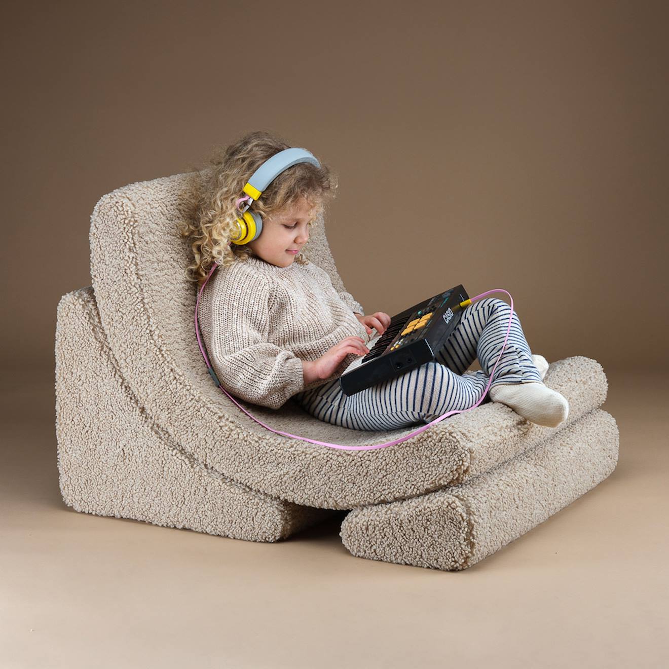 Wigiwama - Fauteuil Enfant Bouclette Moon Biscuit