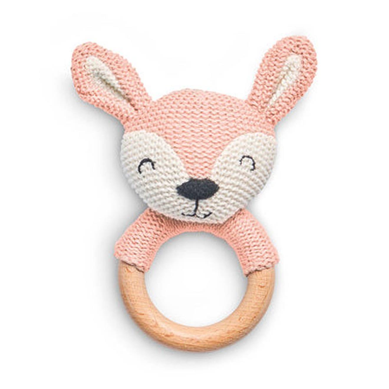 Anneau De Dentition En Coton Rose