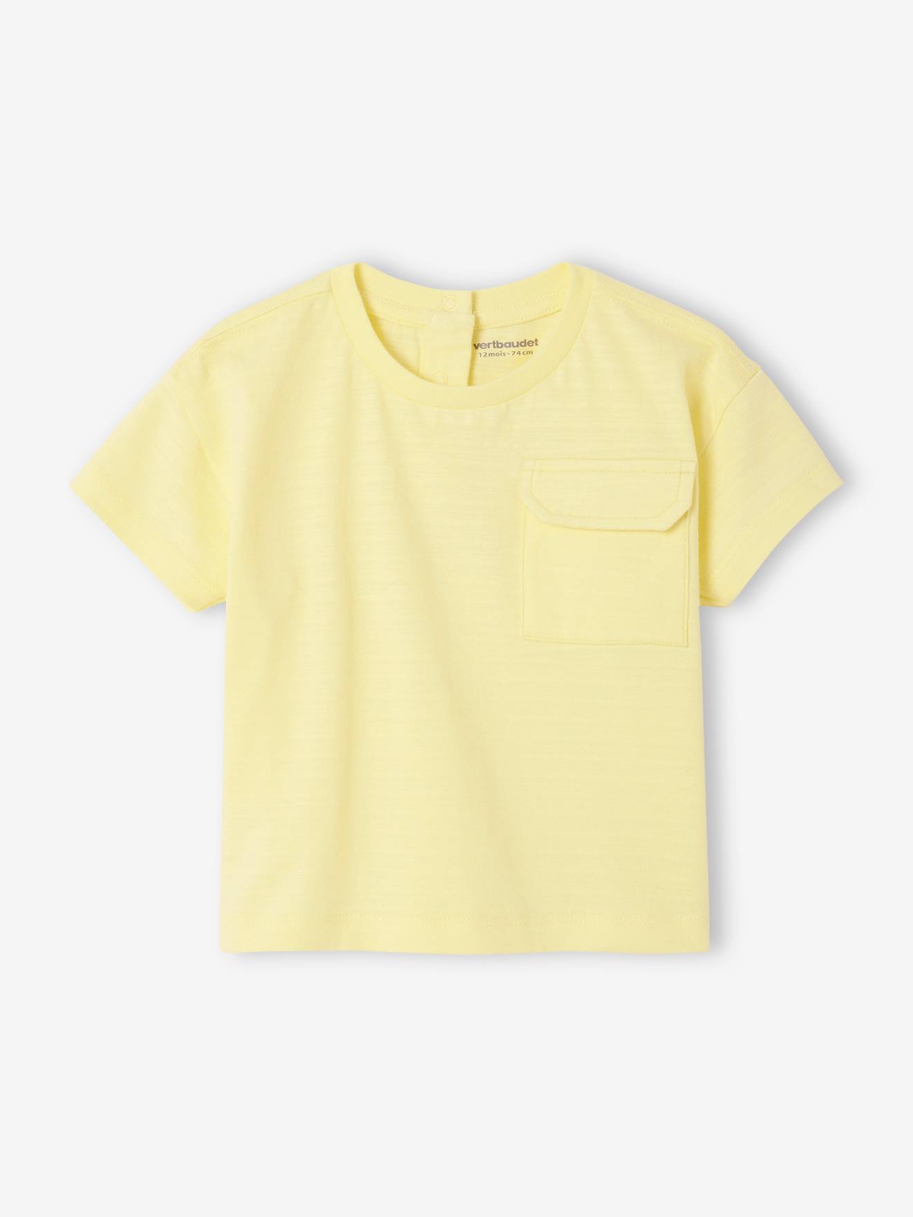 T-shirt bébé manches courtes jaune fluo