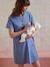 Robe T-shirt grossesse et allaitement en coton bio* bleu ardoise+kaki 2 - vertbaudet enfant 