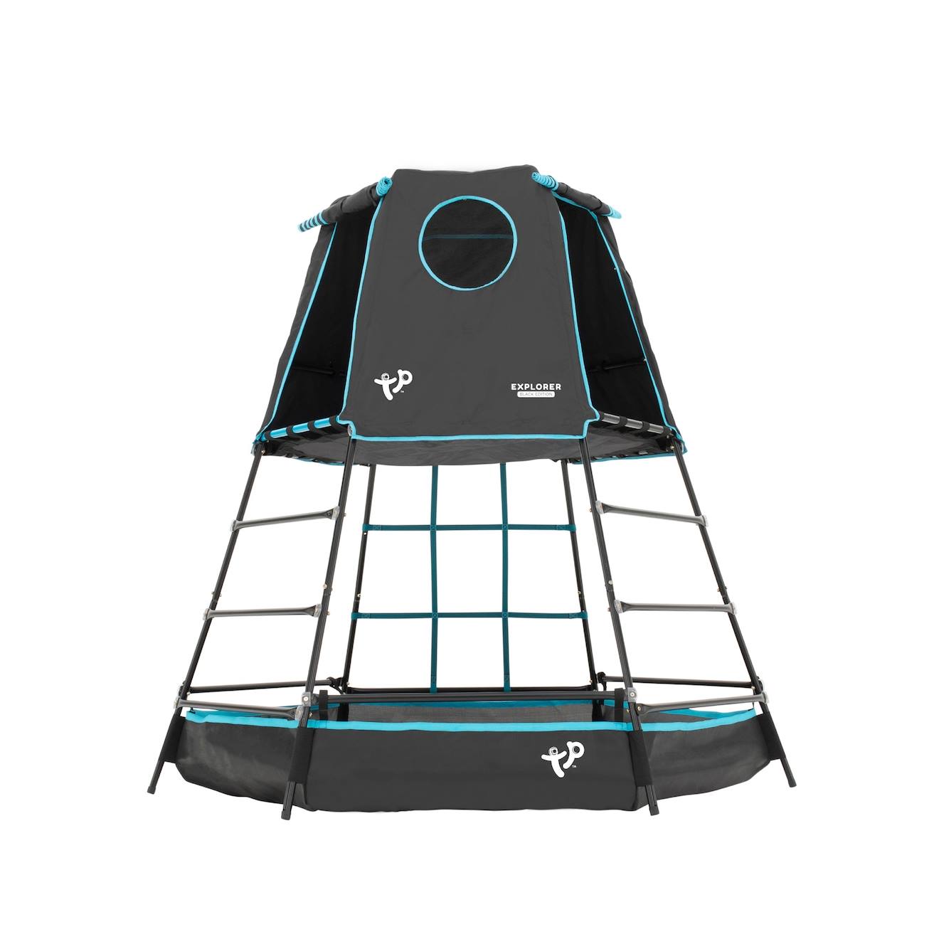Aire De Jeux Évolutive Piscine À Balles Explorer Tour Métal H201cm Bleu - Noir