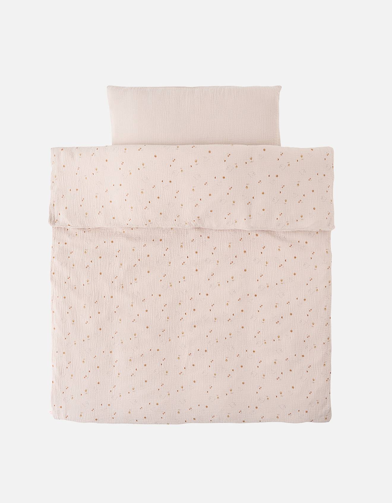 Housse De Couette Mousseline De Coton Beige