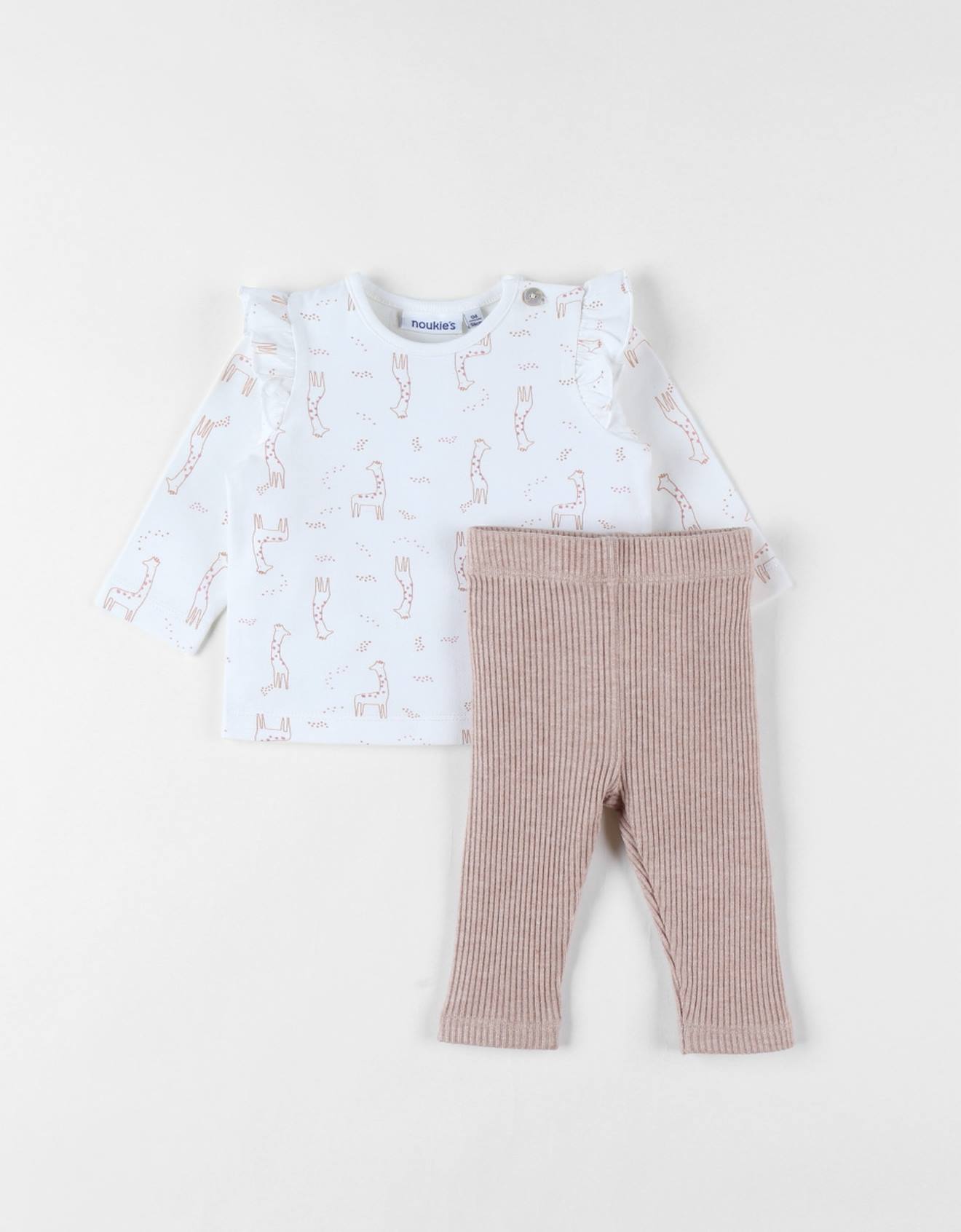 Lot T-shirt + Legging Jersey Blanc