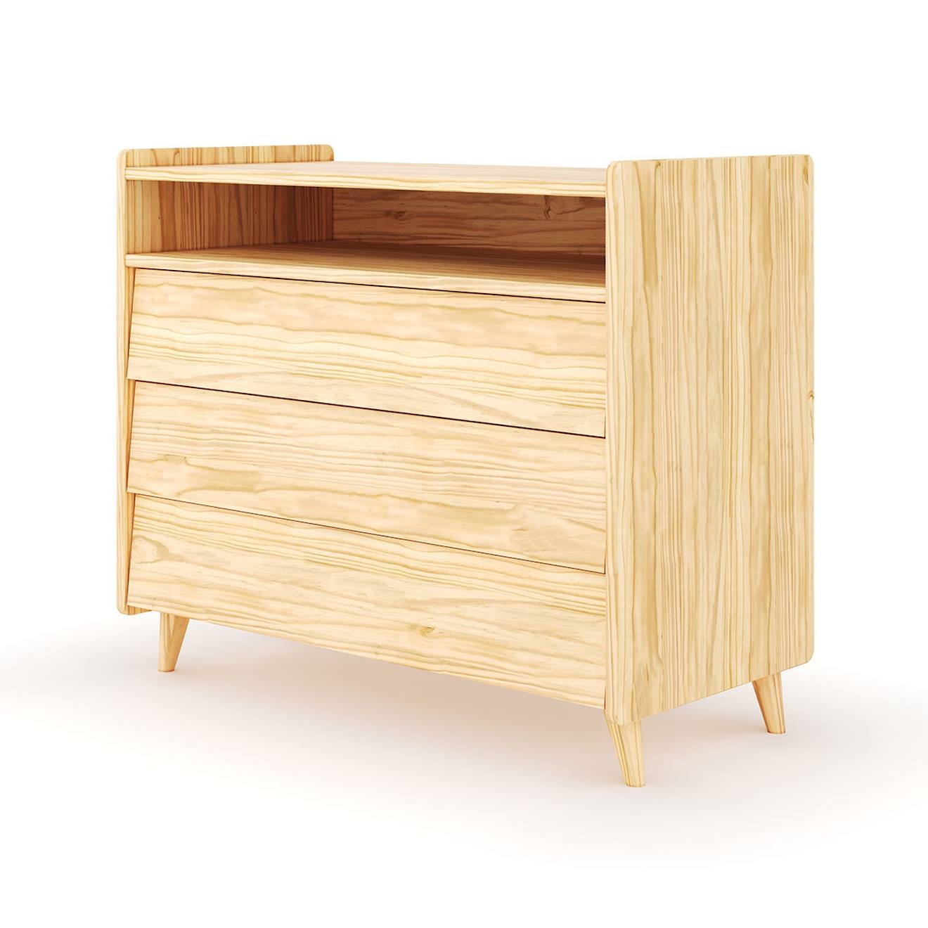 Commode 3 Tiroirs Bois Massif Peter Bois