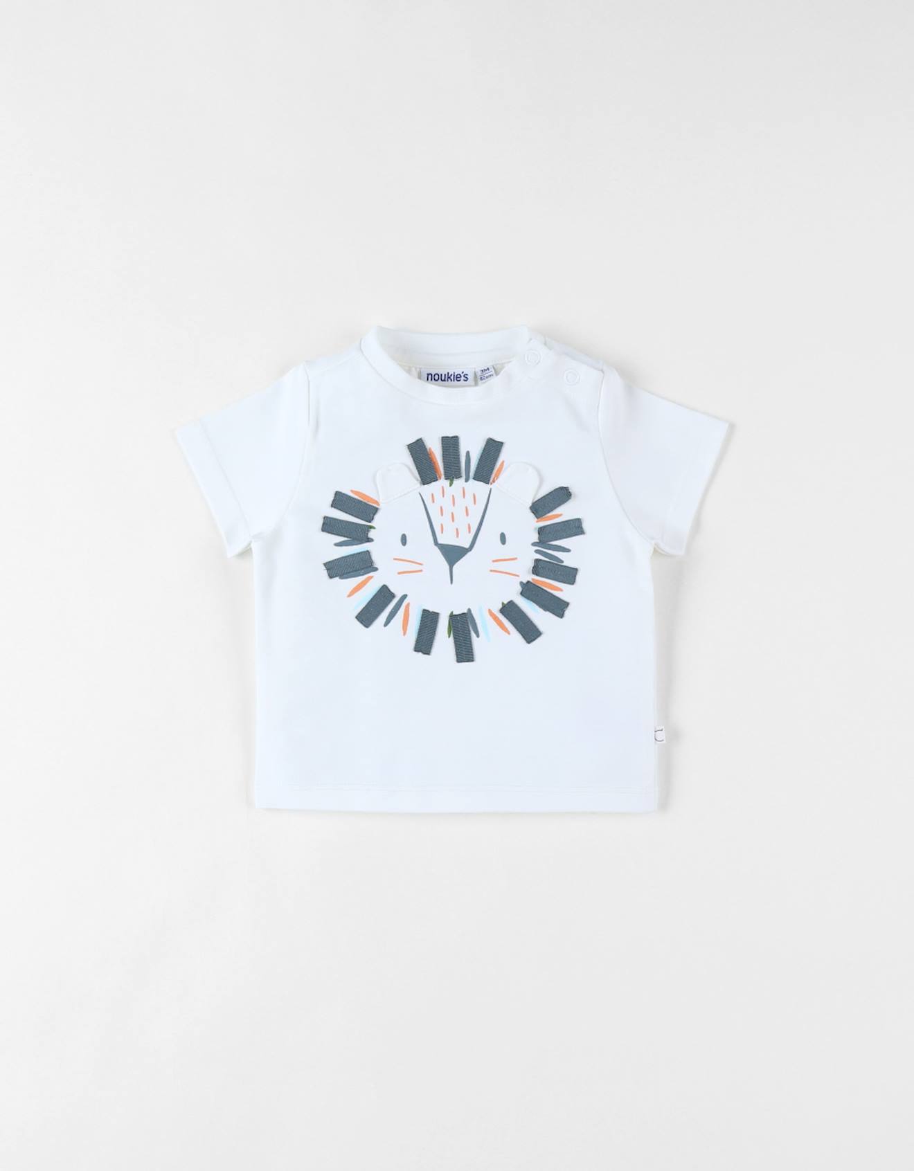 T-shirt Lion À Courtes Manches Blanc