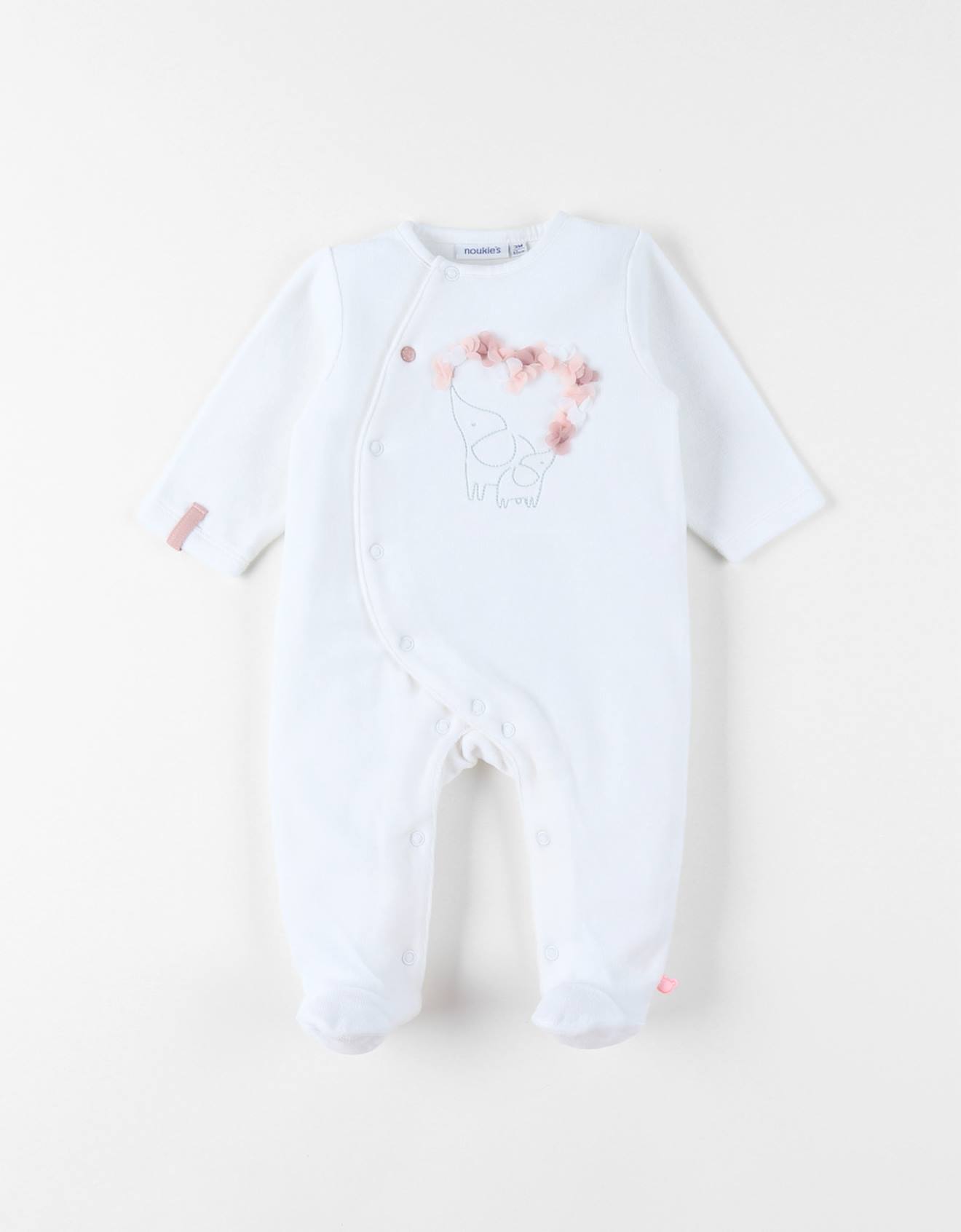 Pyjama Bébé Velours Blanc