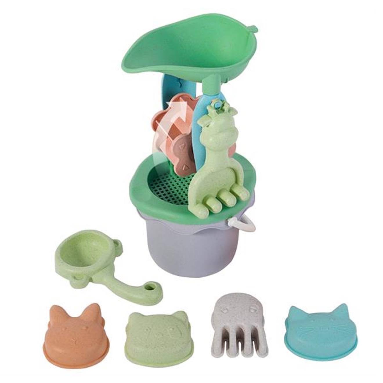 Set De Plage & Jardin - 8 Pièces Moulin En Paille De Blé Multicolore