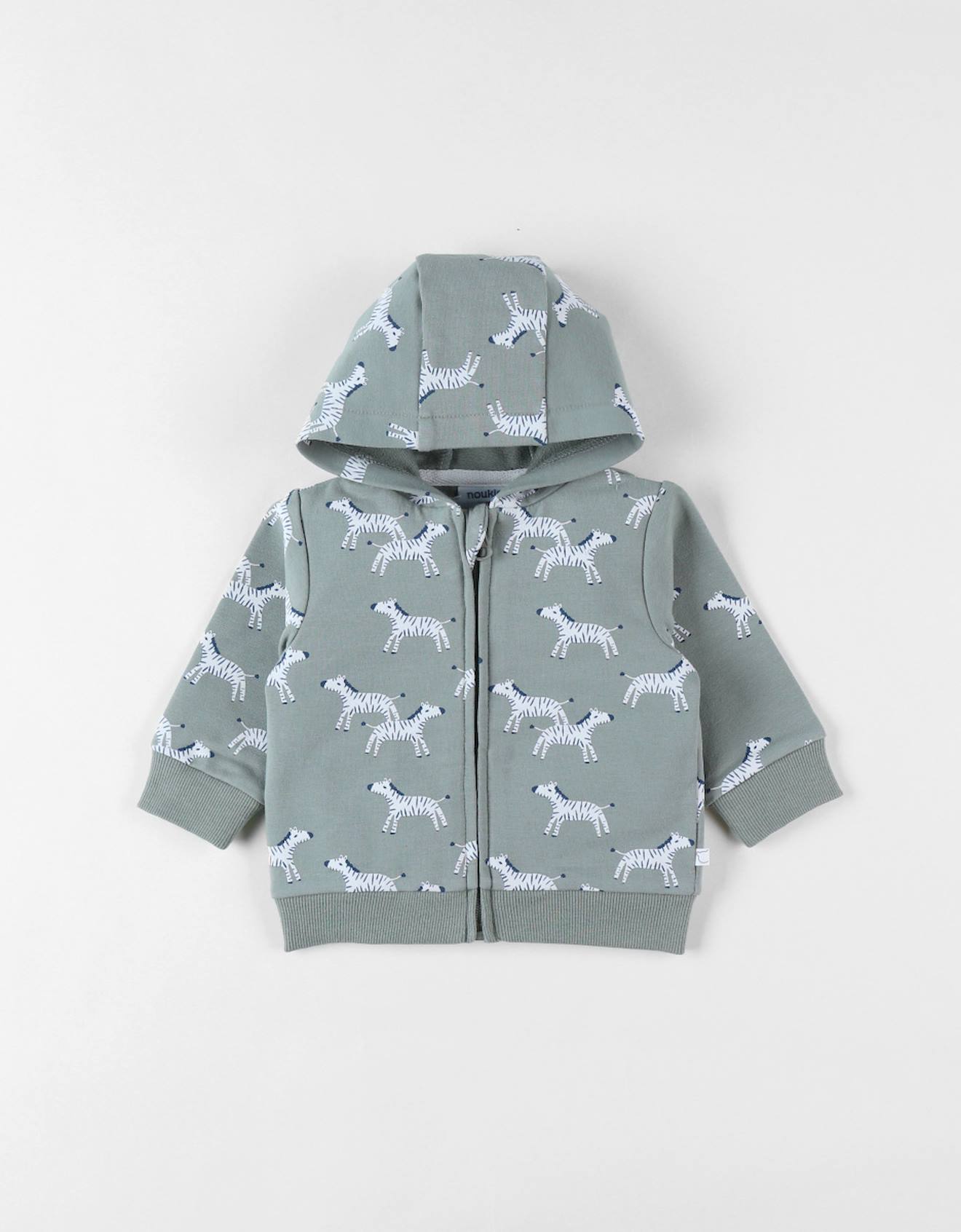 Sweat À Capuche Imprimés Zèbres Vert