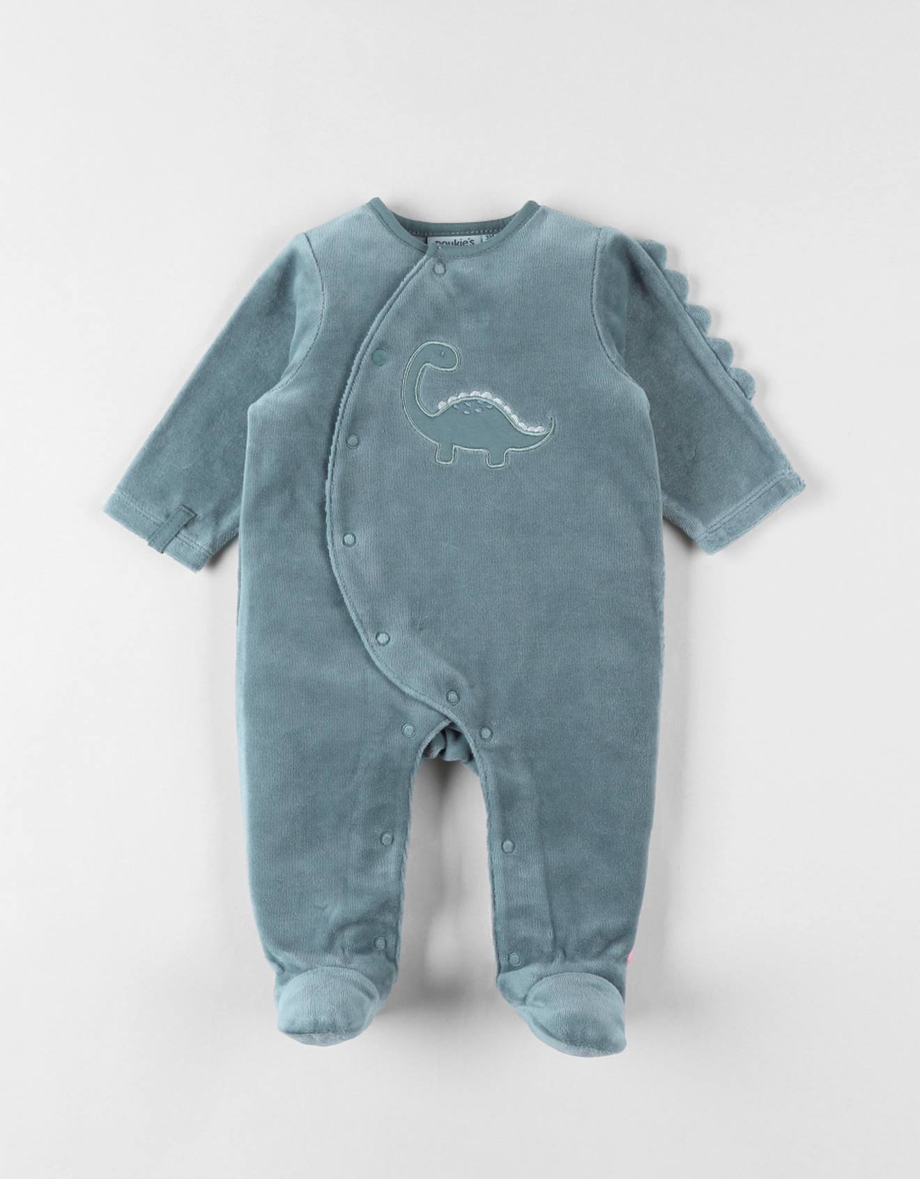 Pyjama En Velours Côtelé Dino Bleu