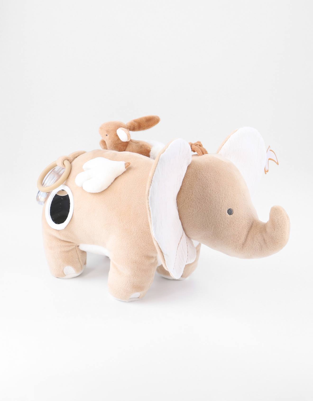 Peluche D'activités Babou En Veloudoux Et Mousseline Beige