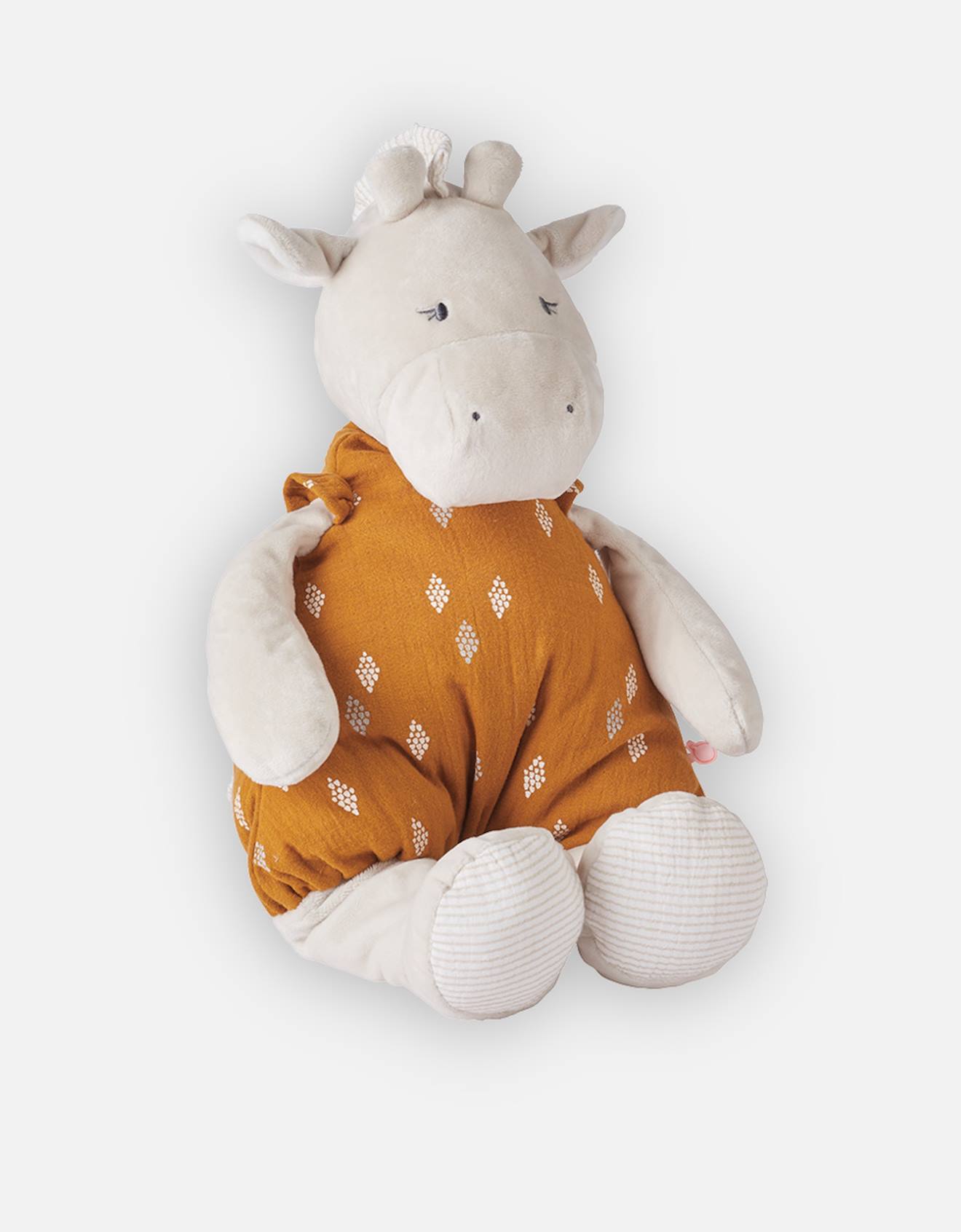 Peluche Medium Tiga En Mousseline De Coton Bio Et Beige