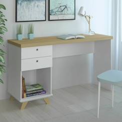 Chambre et rangement-Chambre-Bureau, table-Bureau primaire-Bureau 2 tiroirs seamus