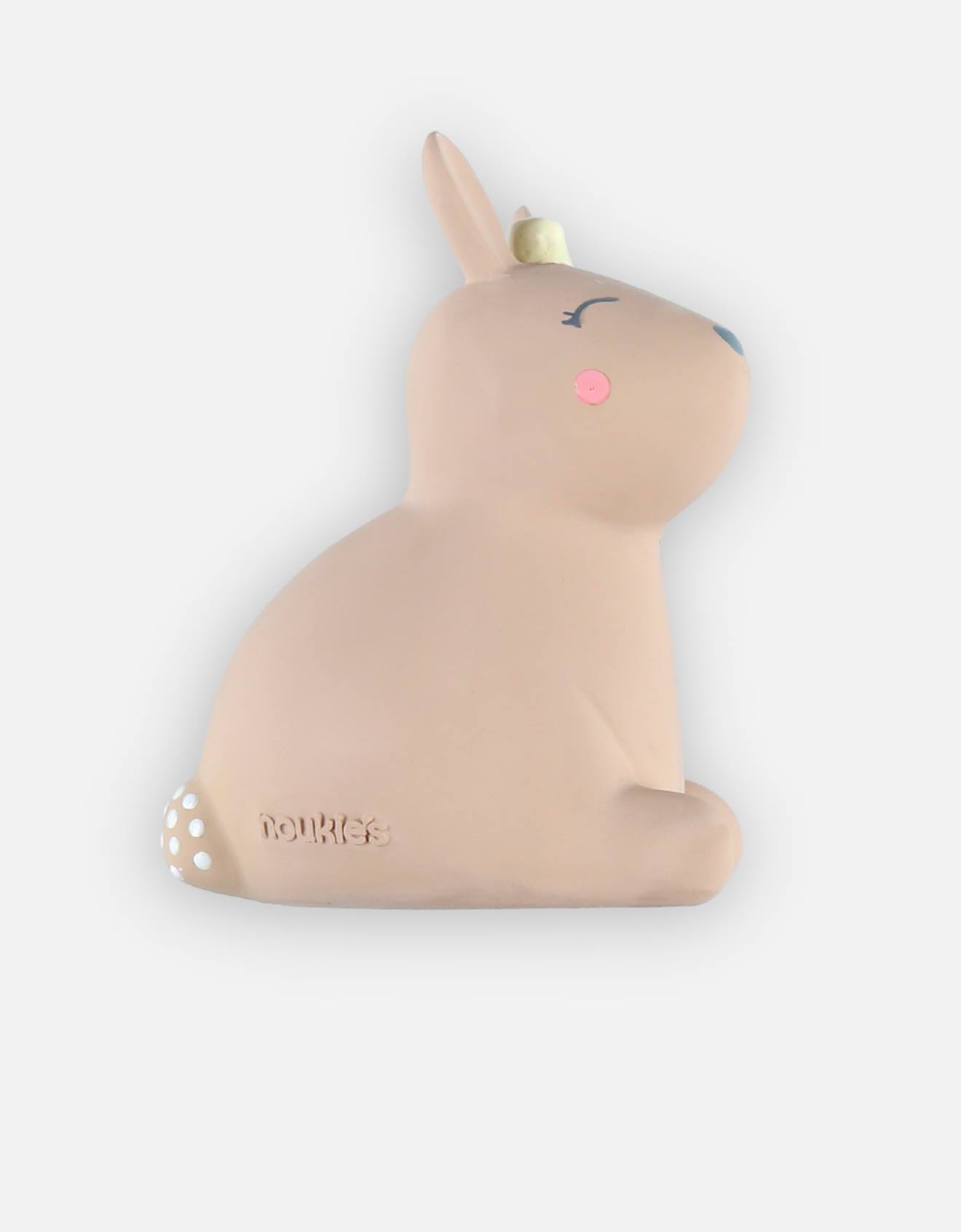 Noukies - Jouet De Bain Lapin Avec Hochet En Caoutchouc Naturel Beige