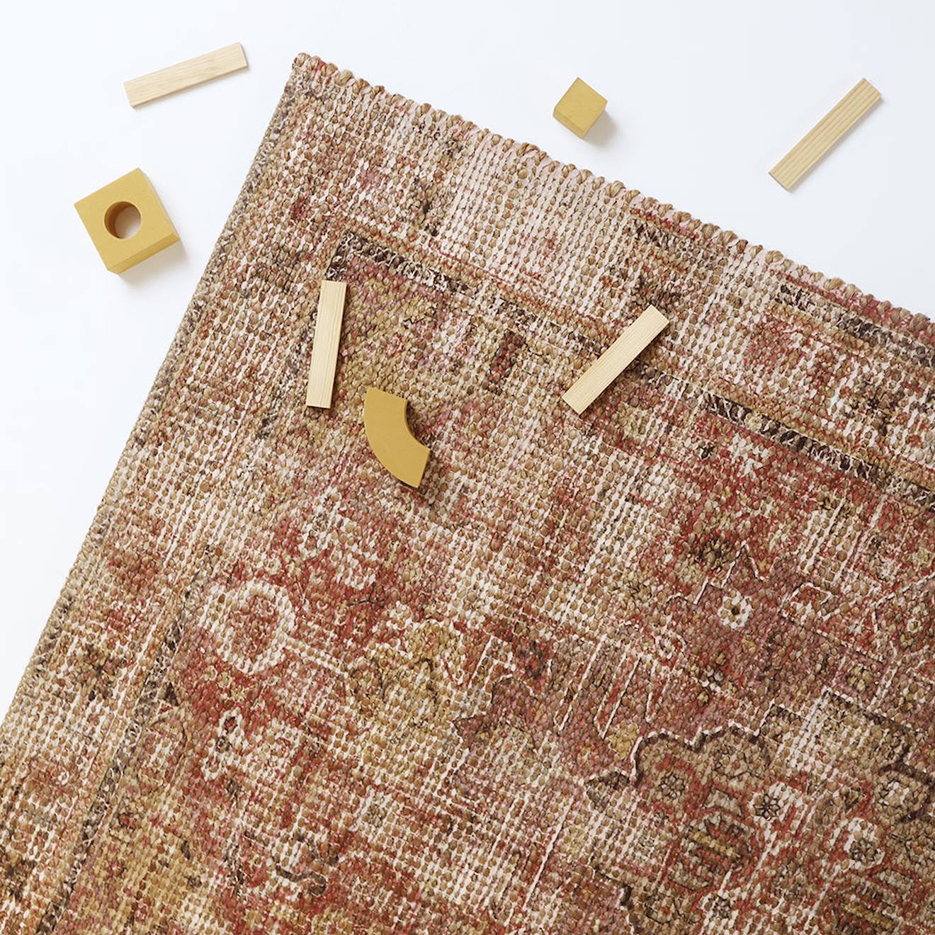 Tapis Persan Jute & Coton Poola Marron