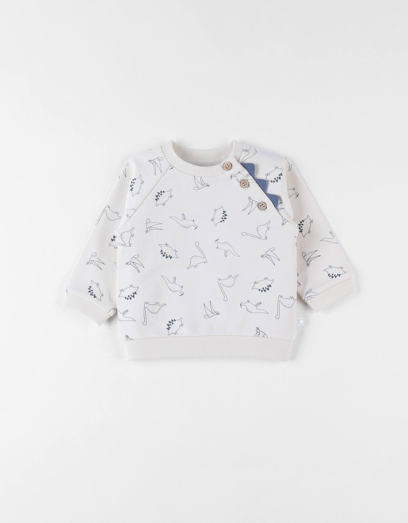 Noukies - Sweat Imprimé Dino Molleton Beige