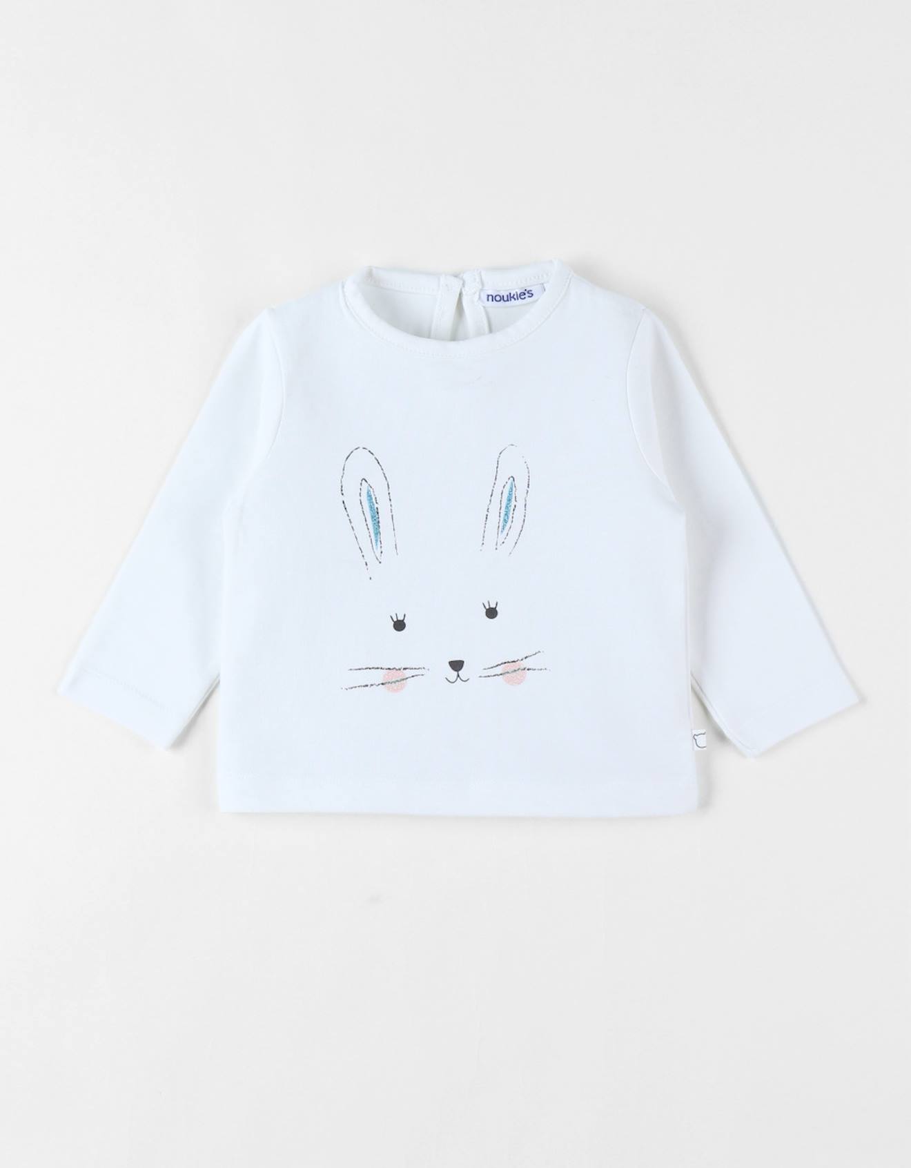 Noukies - T-shirt Lapin Jersey Blanc