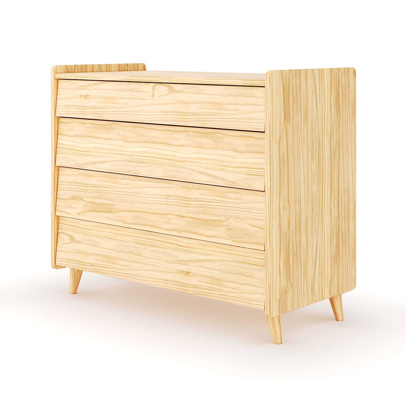 Commode 4 Tiroirs Bois Massif Peter Bois