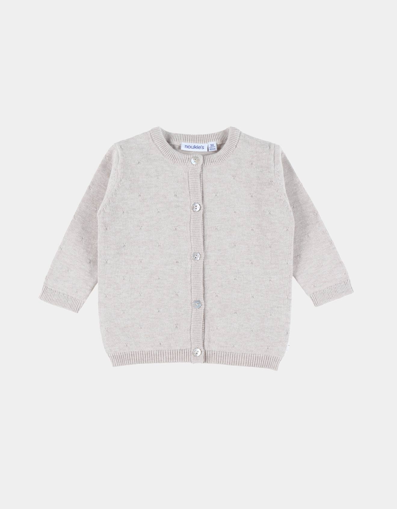Cardigan En Tricot Coton Beige