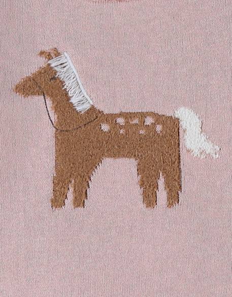 Pull en tricot cheval Rose 5 - vertbaudet enfant 
