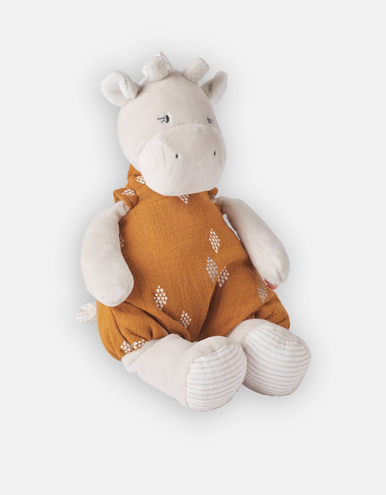 Peluche Small Tiga En Mousseline De Coton Bio Beige