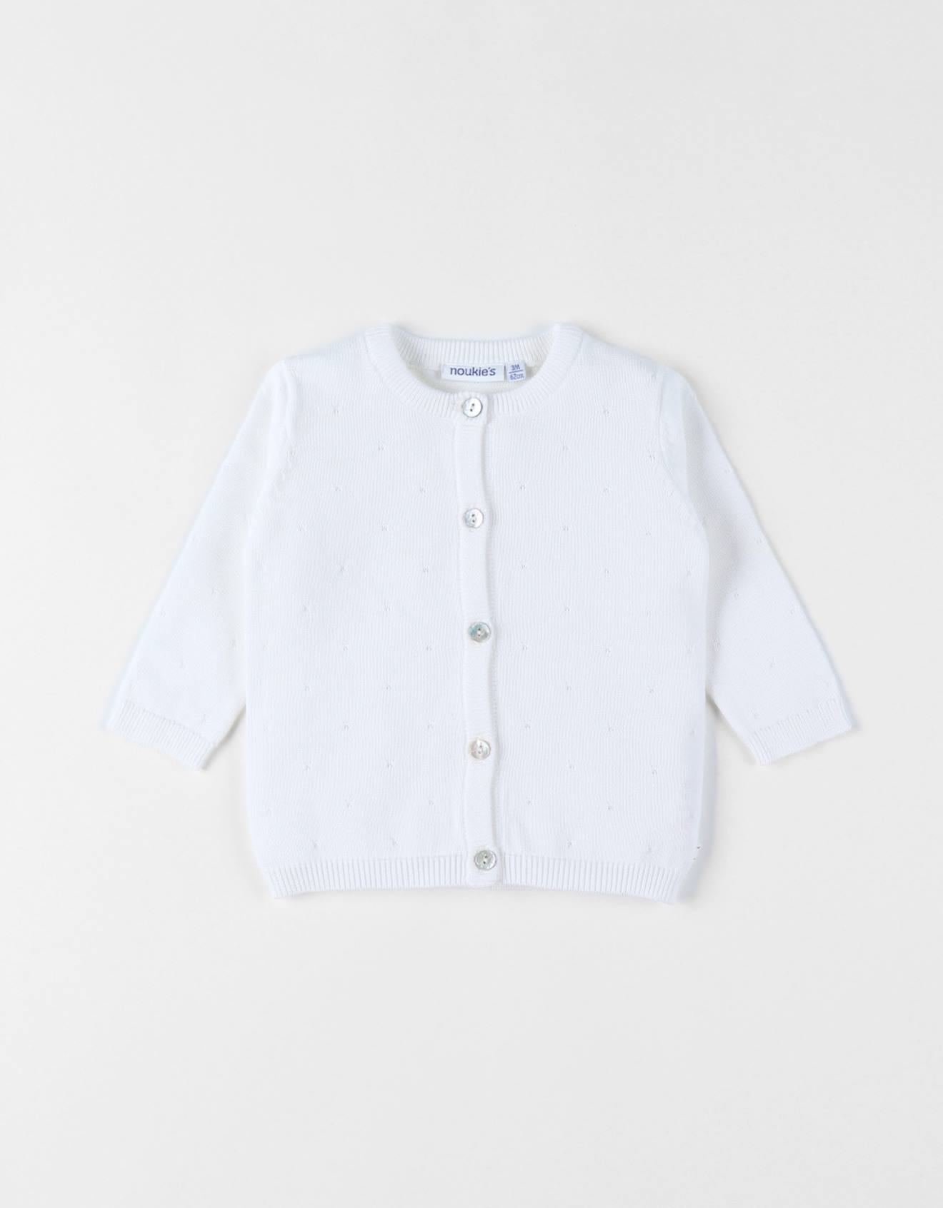 Cardigan En Tricot Coton Blanc