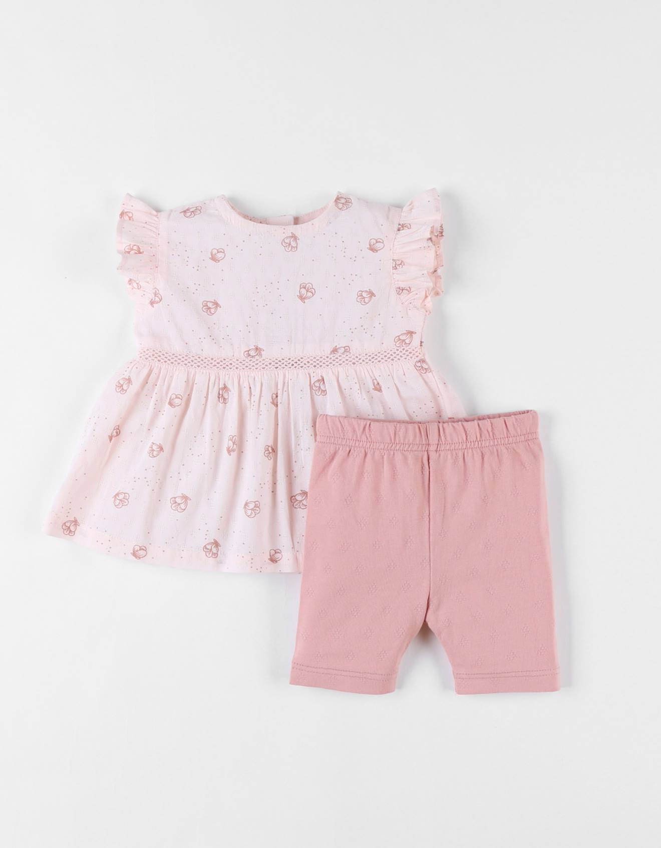 Ensemble Cérémonie Robe + Legging Rose