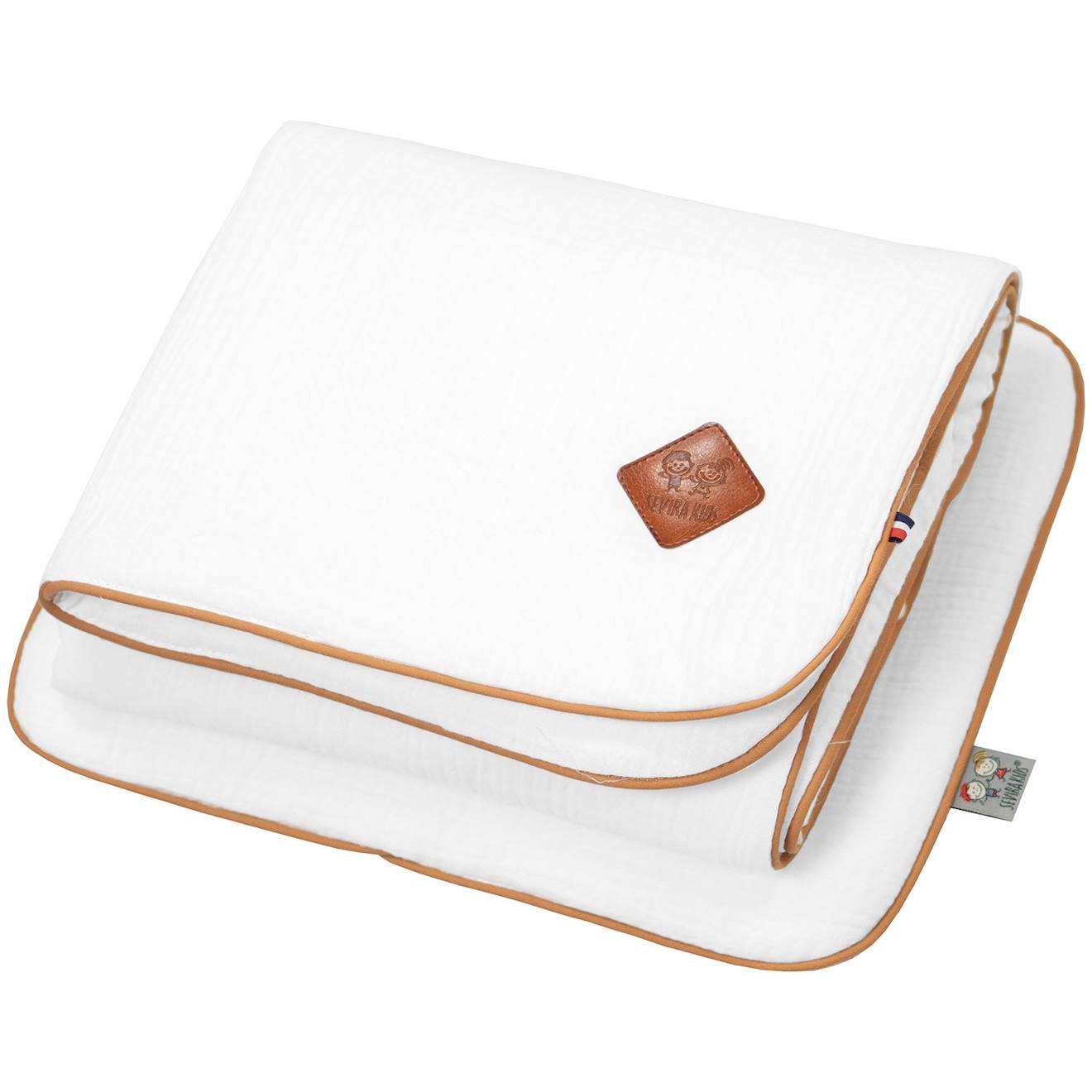 Ensemble Couverture Et Coussin En Gaze De Coton Pour Berceau Et Couffin Jeanne Blanc