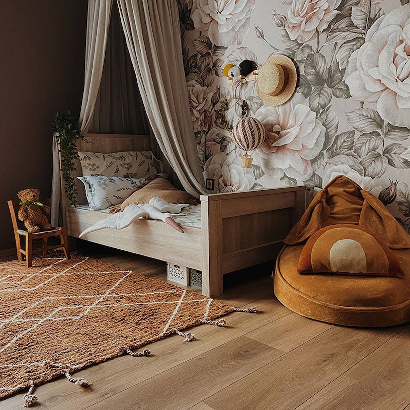 Tapis Enfant Coton Lavable Lässa Toffee
