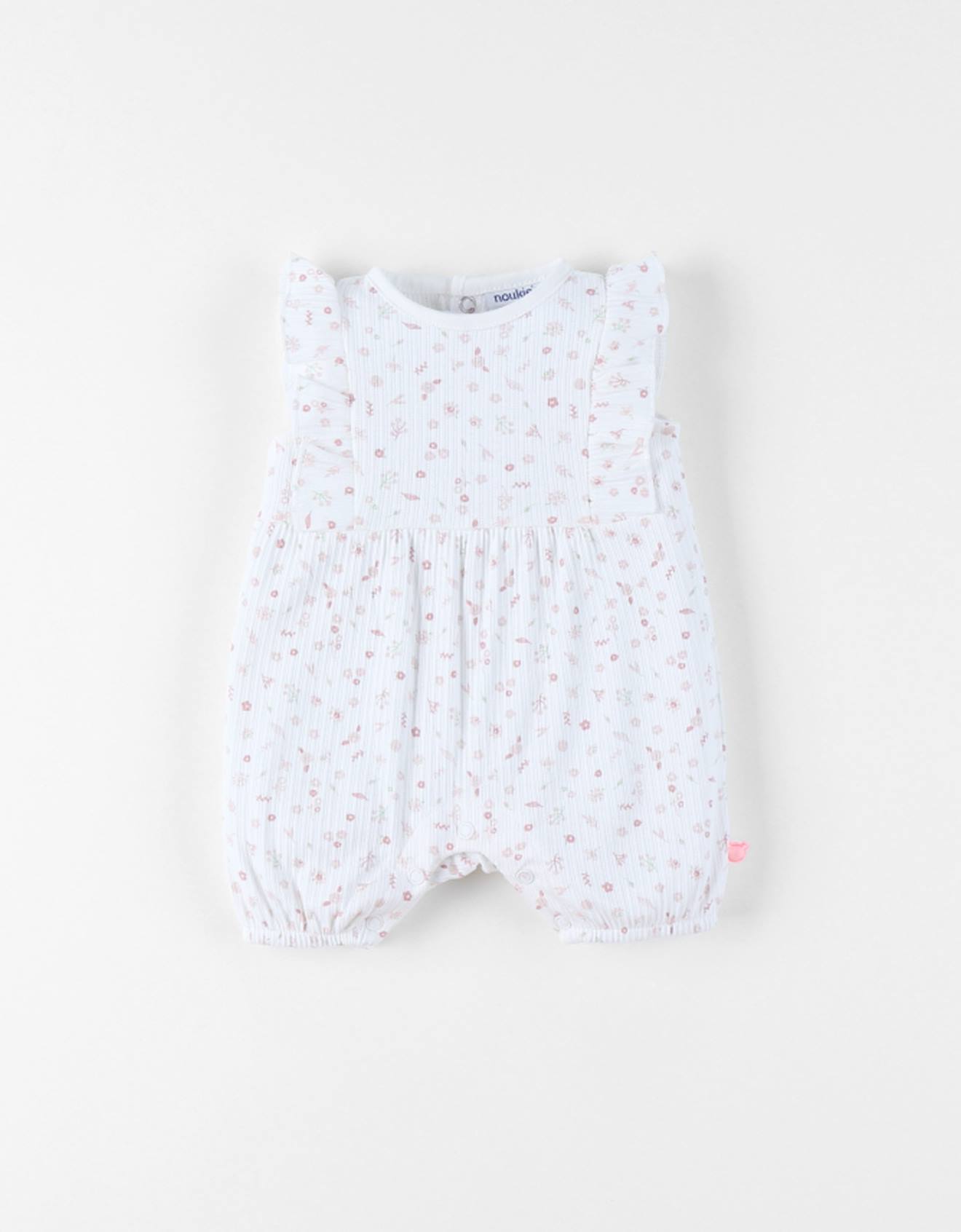 Noukies - Barboteuse Jersey Pointelle Blanc