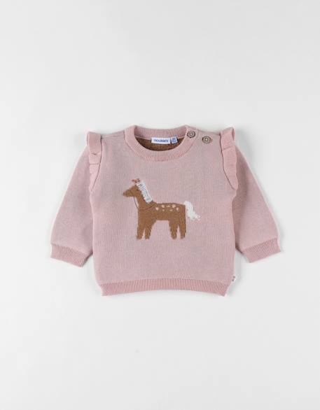 Pull en tricot cheval Rose 6 - vertbaudet enfant 