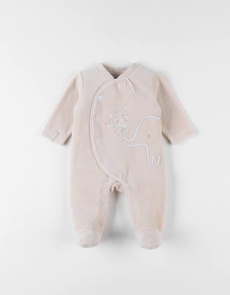 Bébé-Pyjama en velours côtelé imprimé éléphant