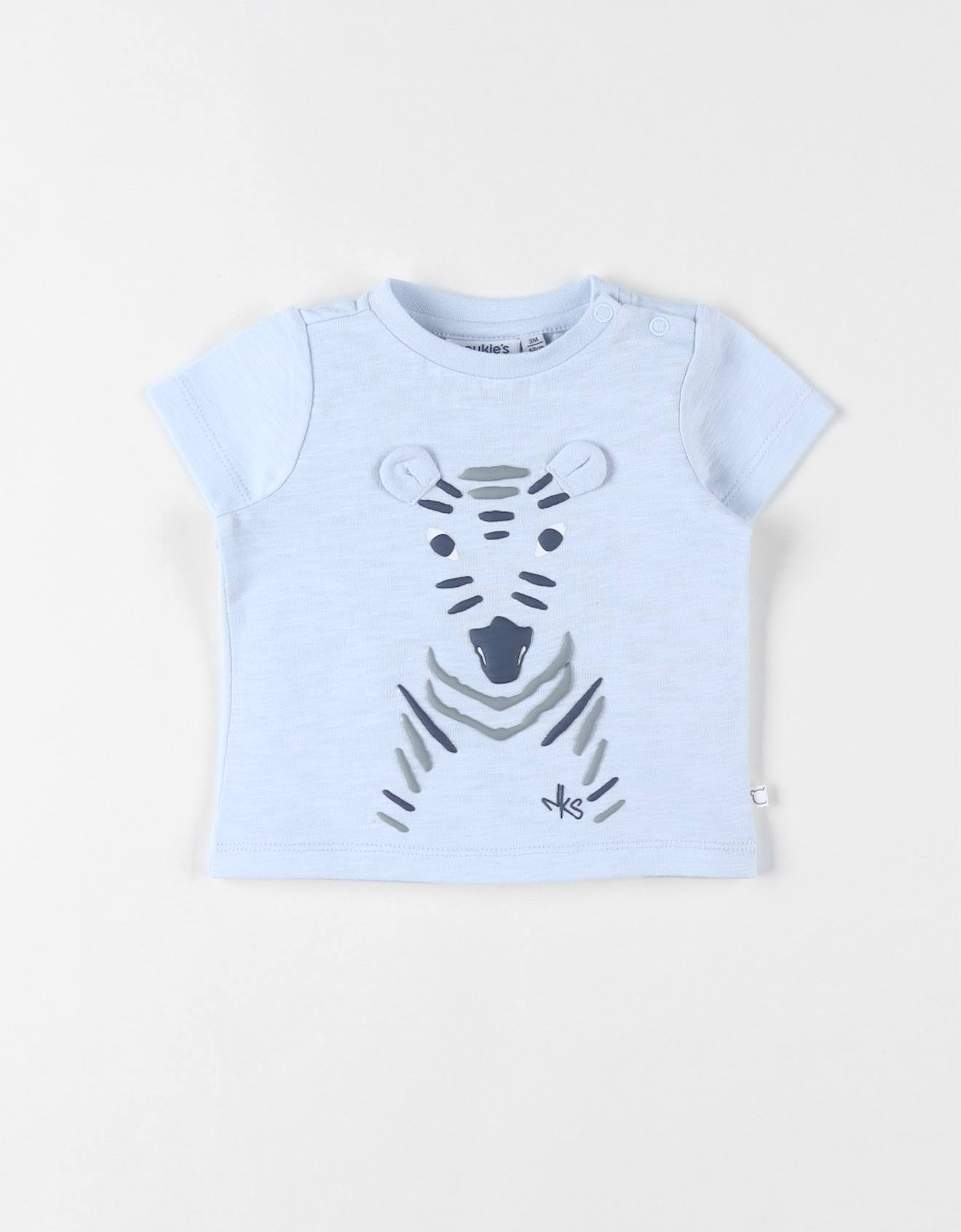 T-shirt Zèbre À Courtes Manches Bleu