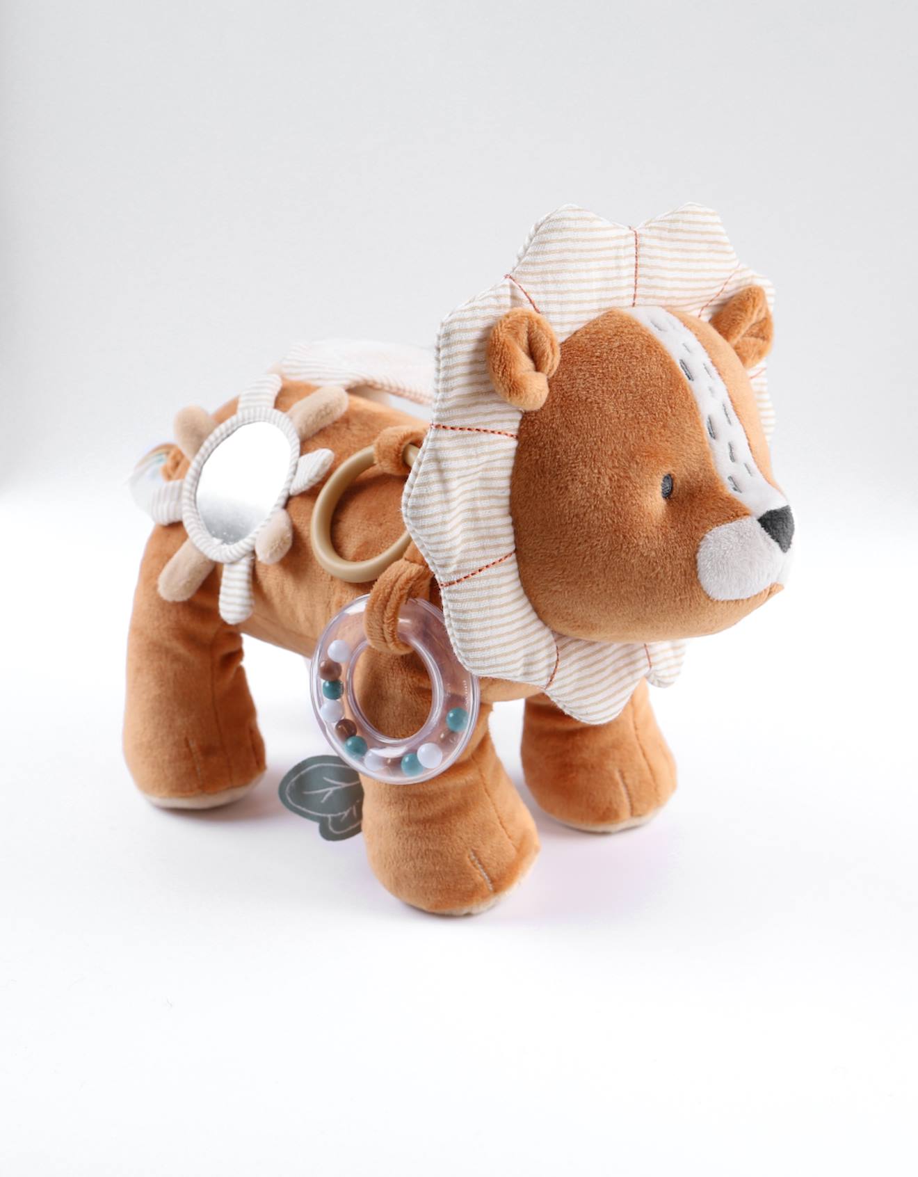 Noukies - Peluche D'activités Babou En Veloudoux Et Mousseline Orange