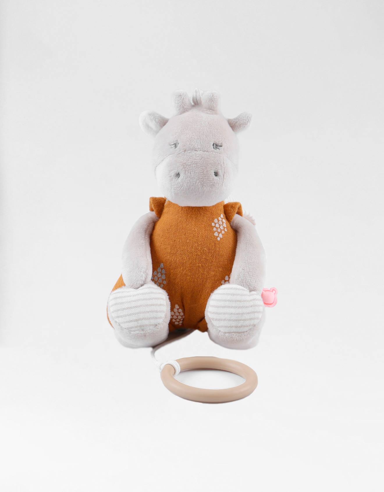 Peluche Mini Musicale Tiga En Veloudoux Beige